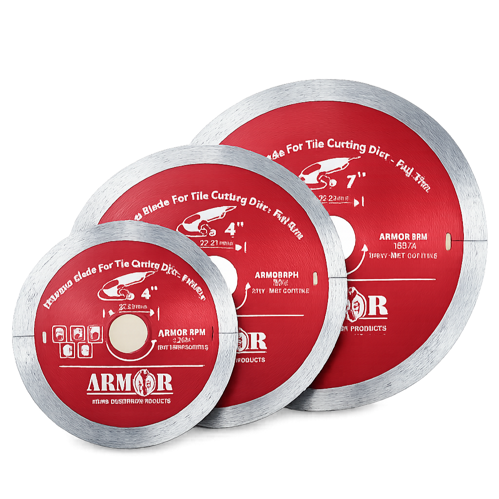 DIAMOND BLADE TILE CUTTING DISC FULL RIM - 4", 4.5", 7", 9"
